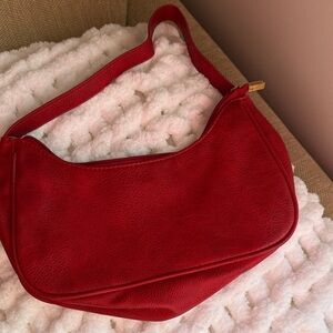 Red Leather Shoulder Bag